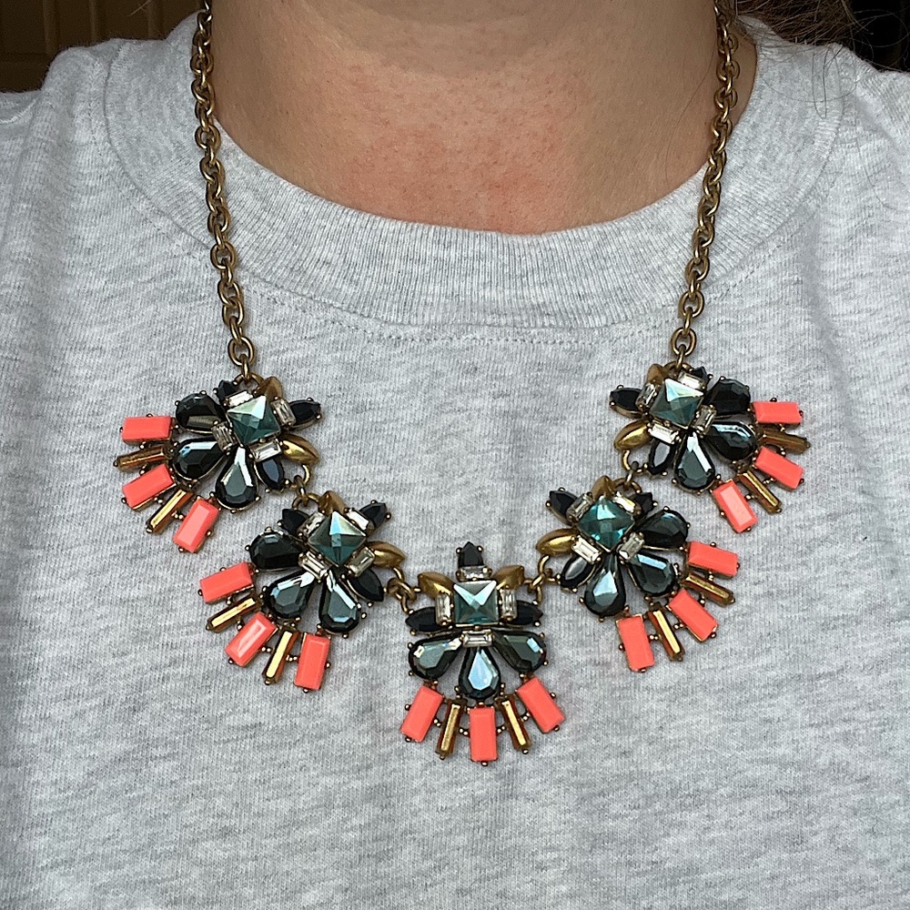 J Crew Bejeweled Statement Necklace